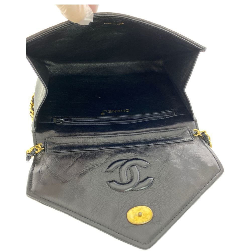 CHANEL Coco Envelope Flap Chain Shoulder Bag Black x - Picture 8 of 10